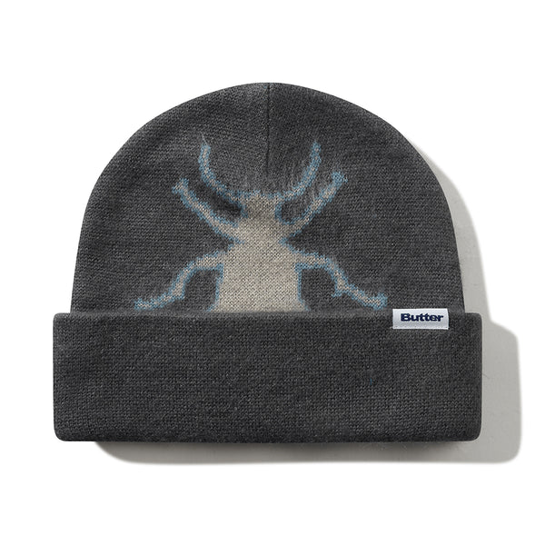 Butter Beetle Mohair Beanie Bonnet - Charcoal - Streetart.fr